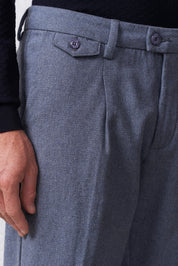 Pantaloni Comfort in Cotone Flanellato