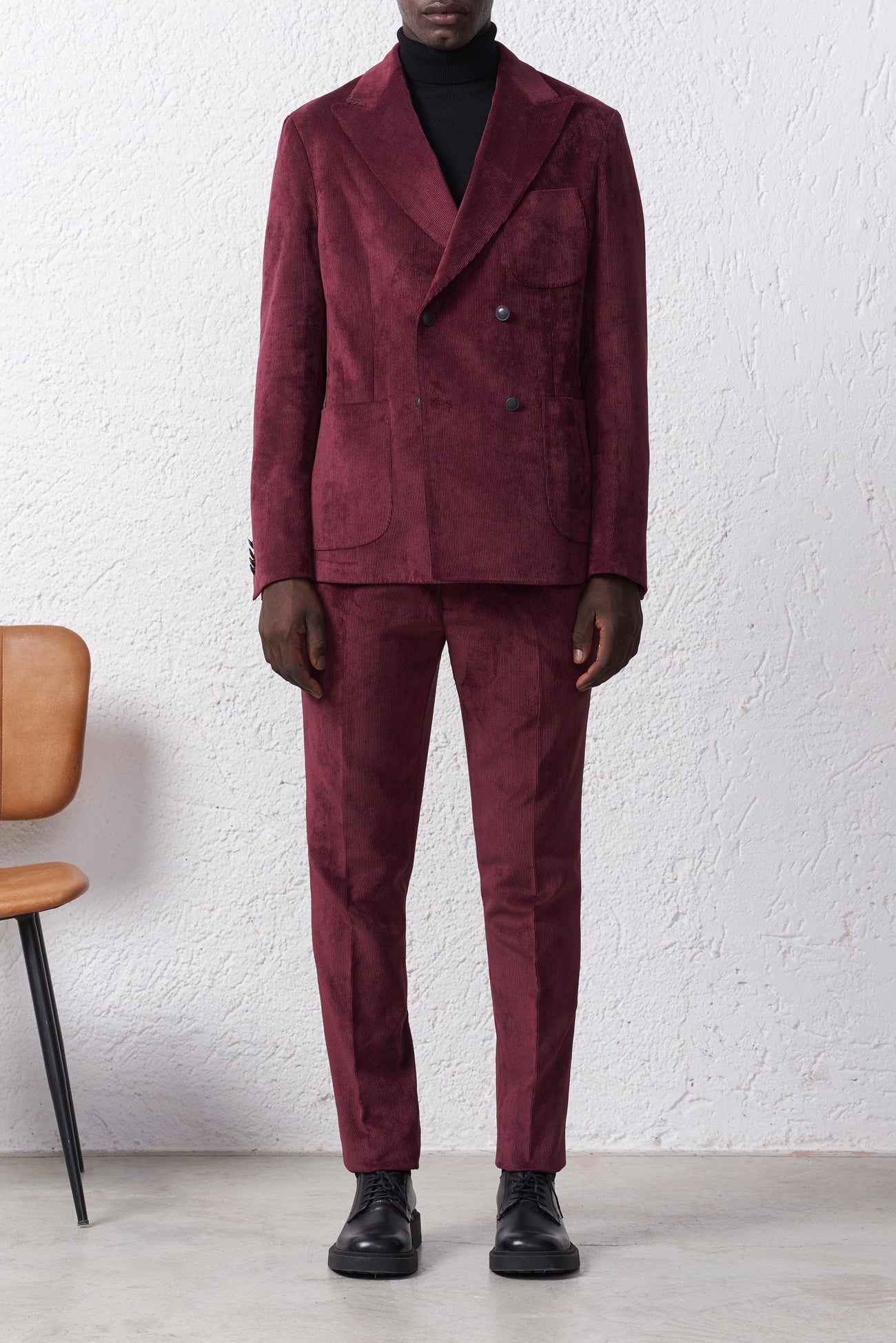 Pantalone in Velluto con Pences