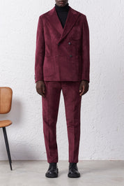 Pantalone in Velluto con Pences