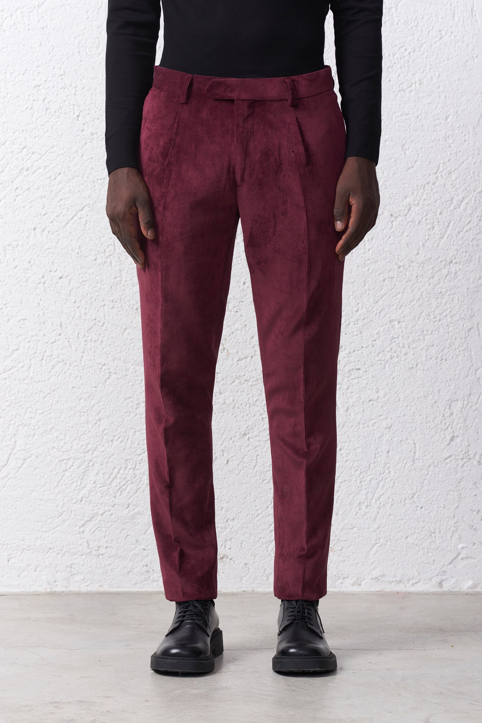 Pantalone in Velluto con Pences