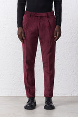 Pantalone in Velluto con Pences