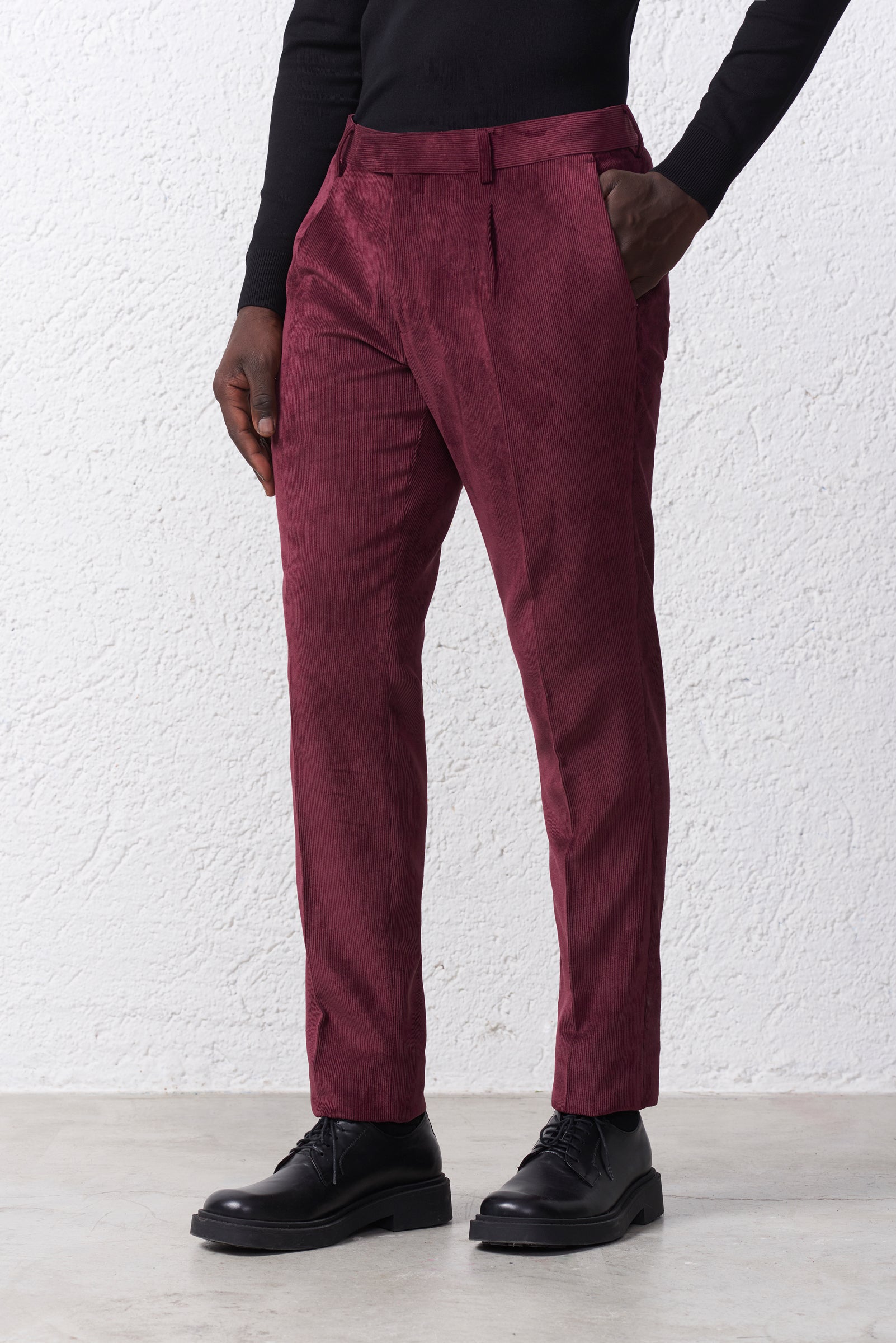 Pantalone in Velluto con Pences