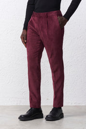 Pantalone in Velluto con Pences