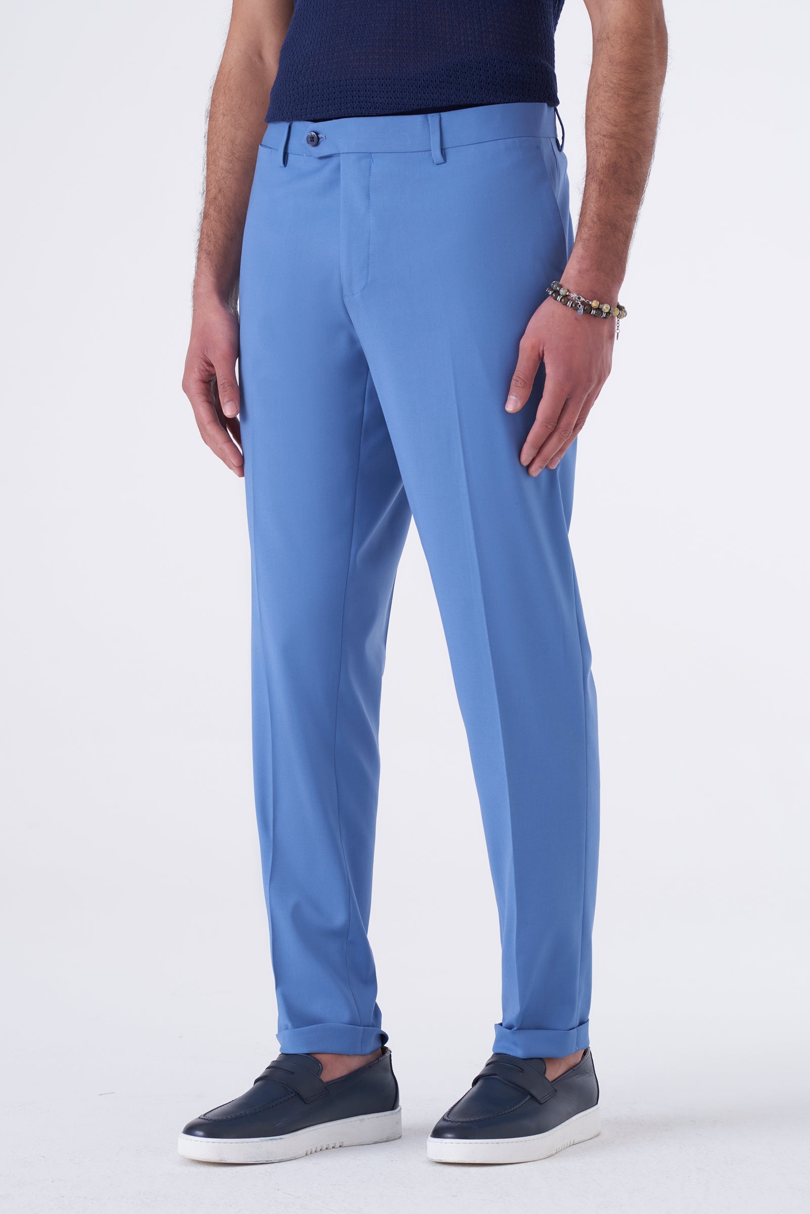Pantaloni classici tinta unita