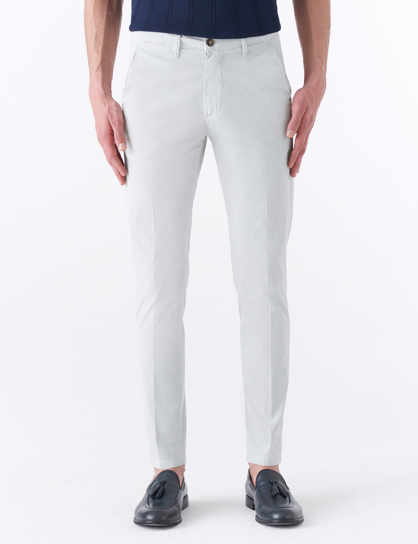 Pantalone basic microquadri