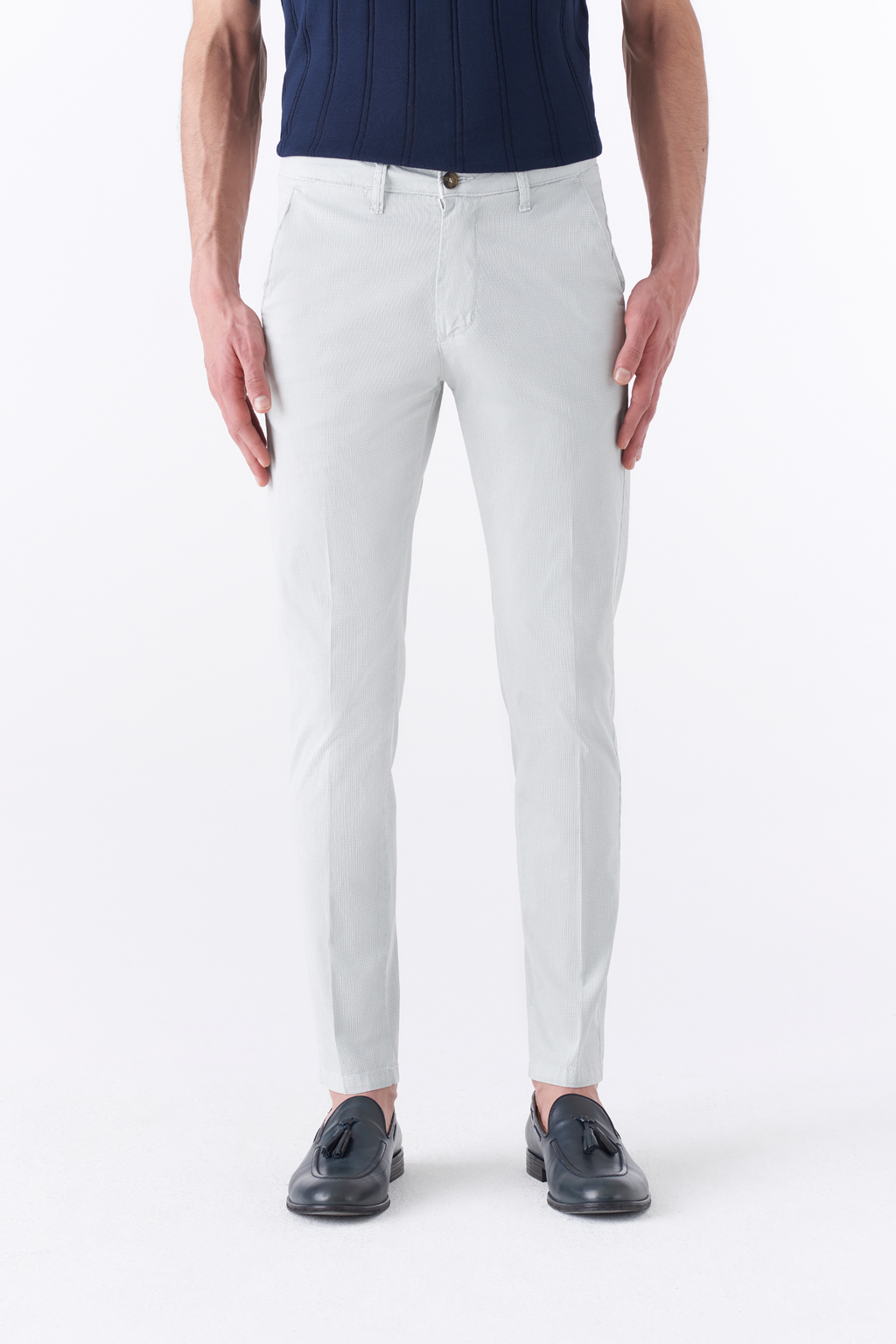 Pantalone basic microquadri