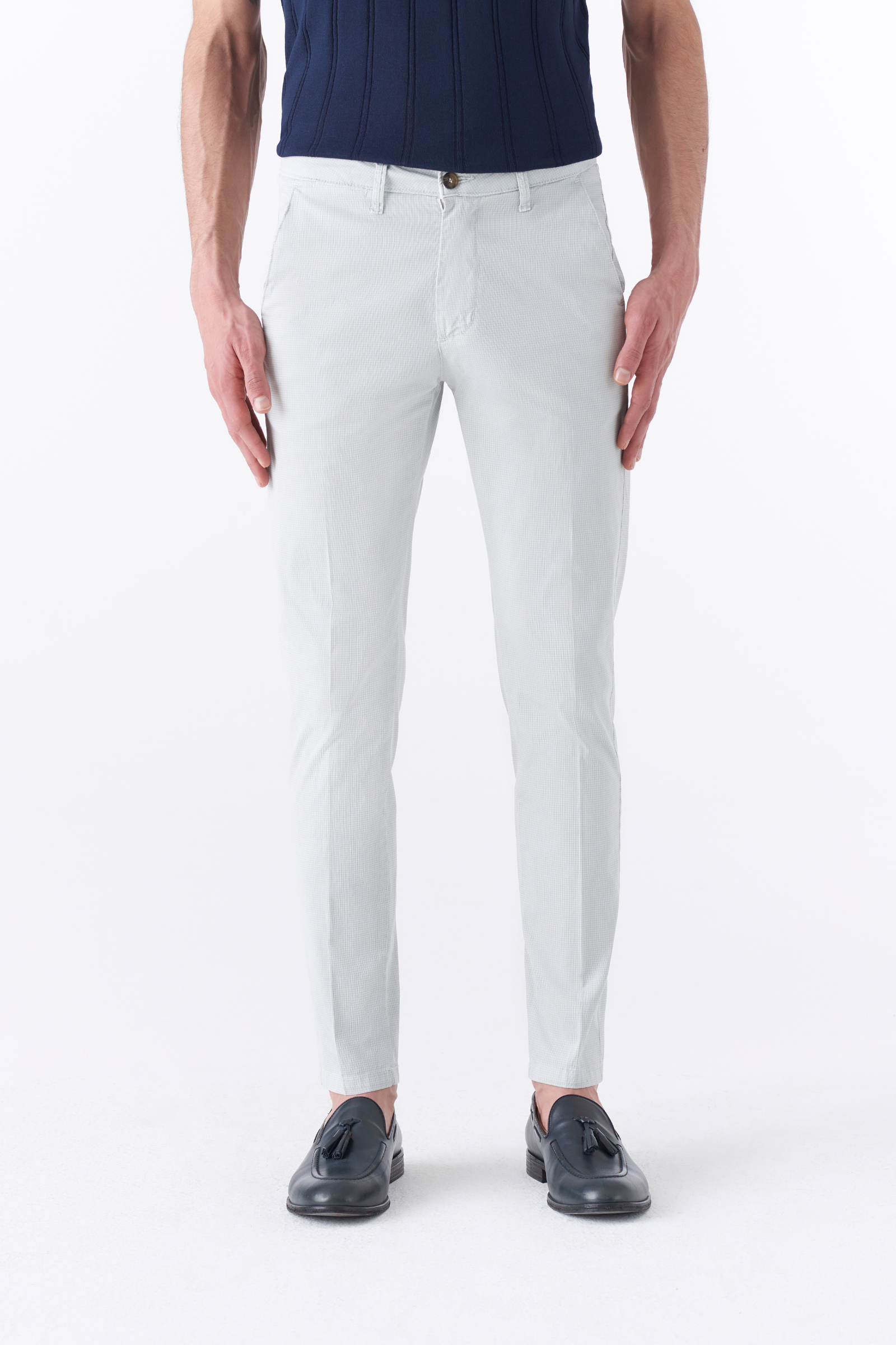 Pantalone basic microquadri