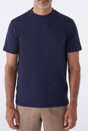 T-shirt basic doppio collo