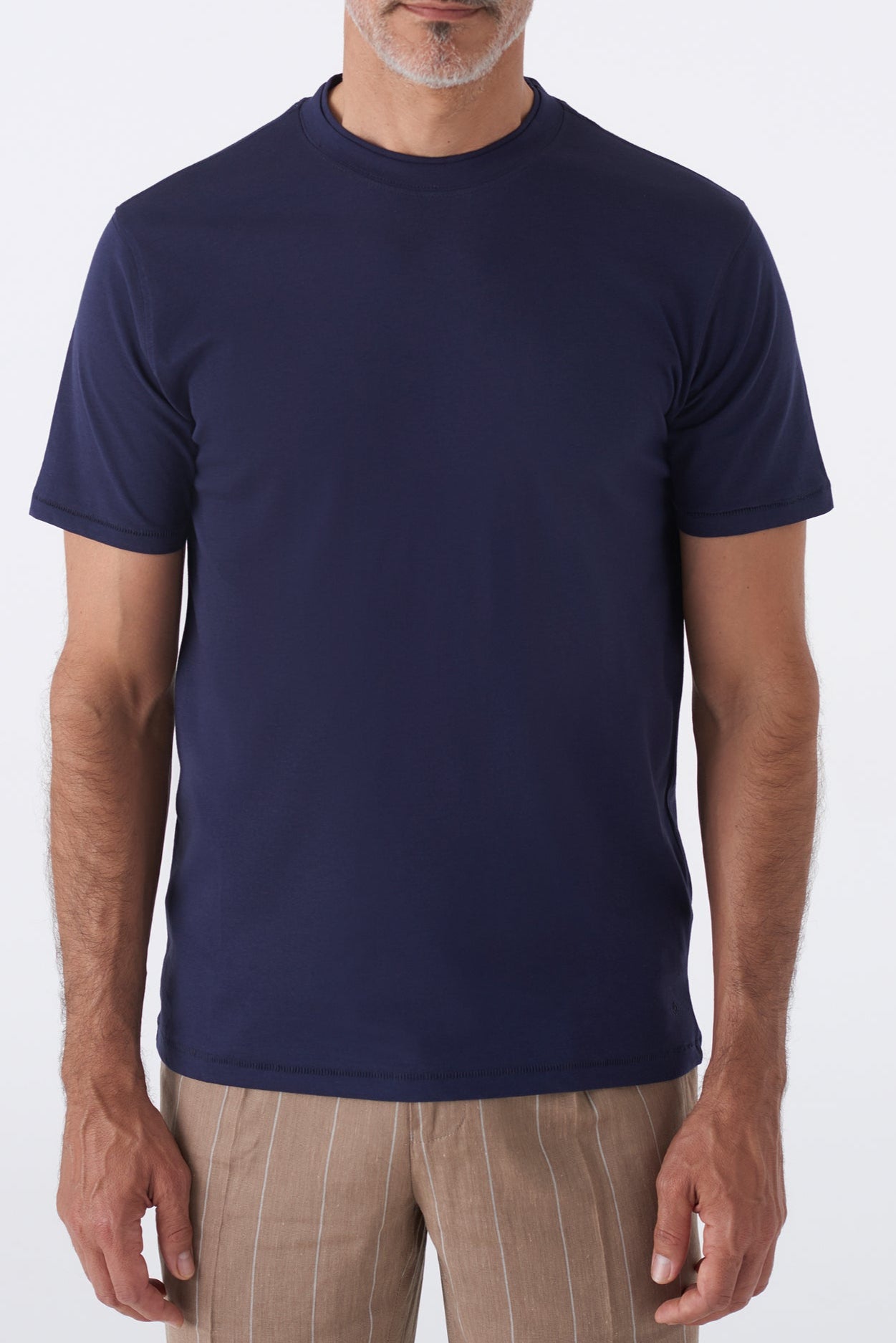 T-shirt basic doppio collo